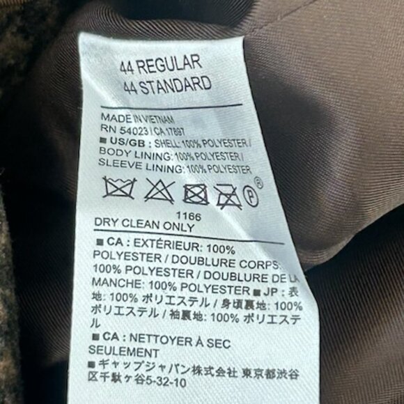 NWOT Banana Republic Tailored Fit Brown Glen Plaid Jacket Blazer - Picture 16 of 16